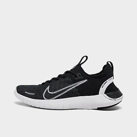 Shop Nike Women's Free Rn Fk Next Nature Casual Shoes In Black/white/anthracite