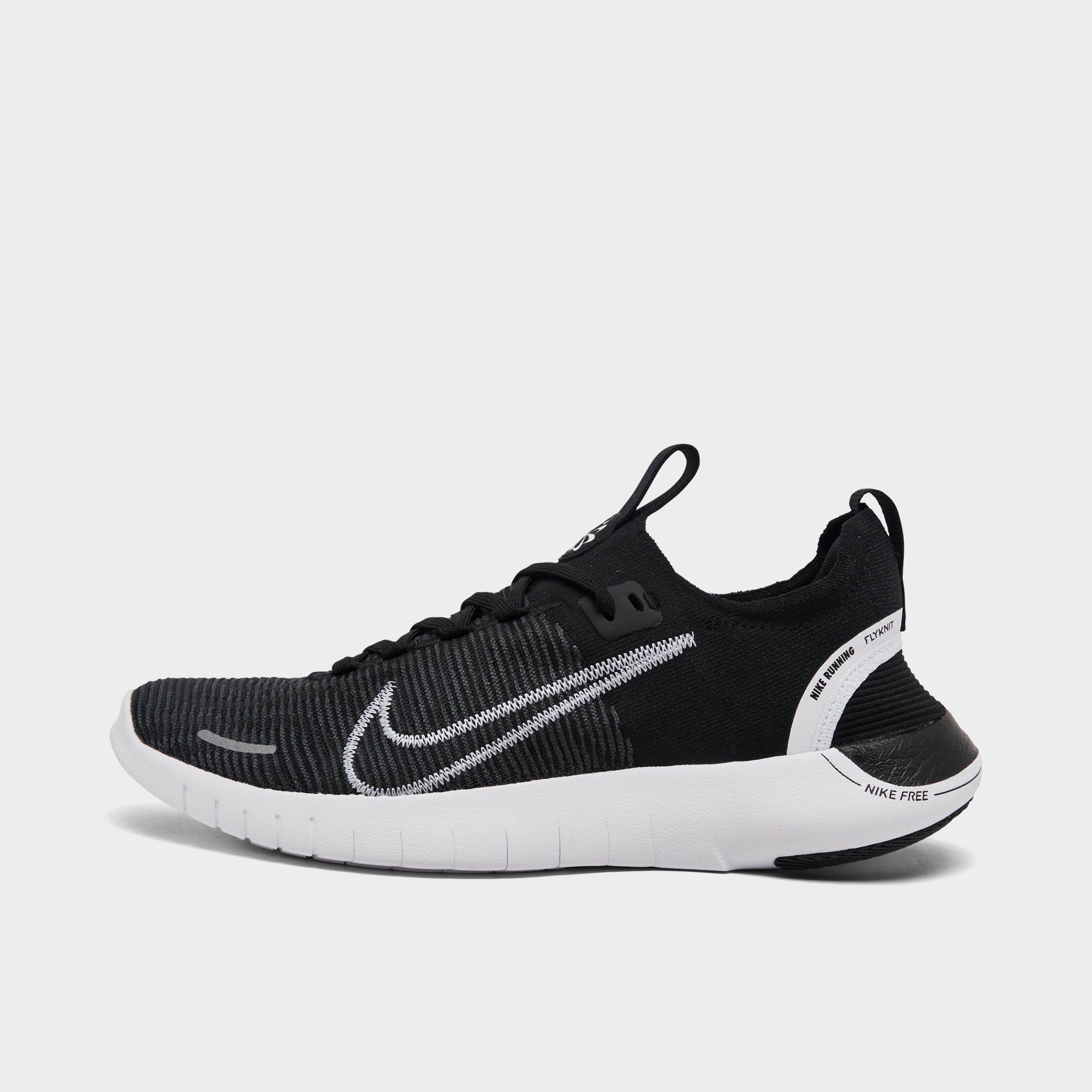 Nike Free Run Flyknit Next Nature Running Shoe In Black/white/anthracite