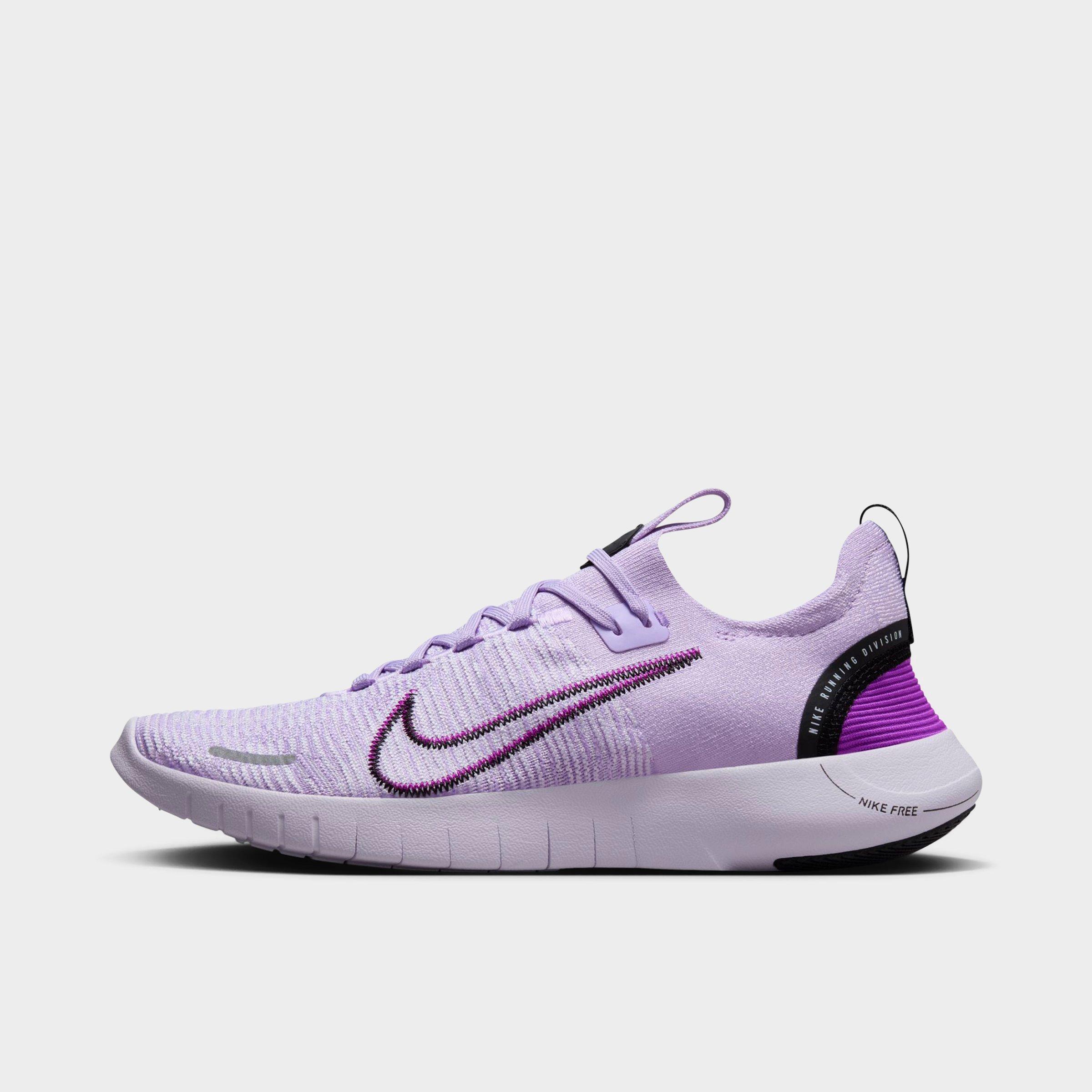 Shop Nike Women's Free Rn Fk Next Nature Casual Shoes In Lilac Bloom/barely Grape/vivid Purple/black