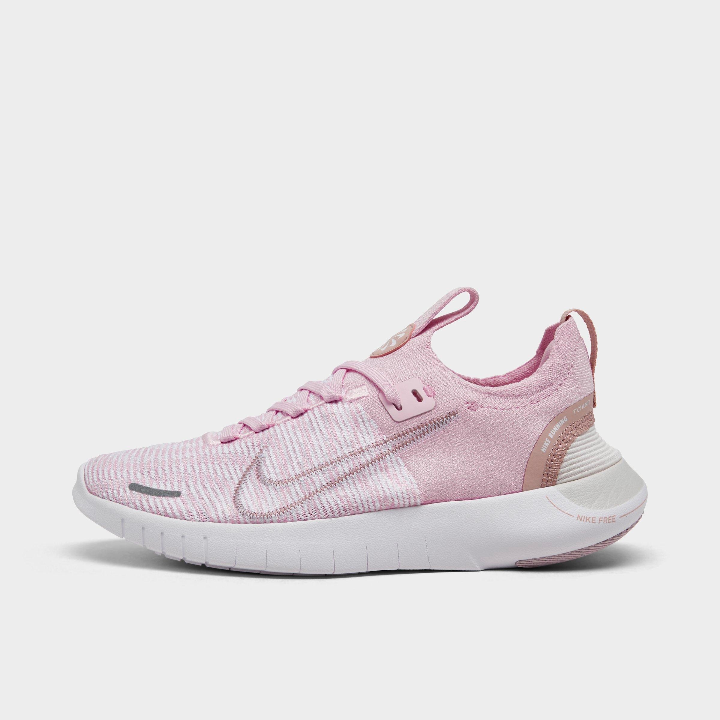 Nike Free Run Flyknit Next Nature Running Shoe In Pink Foam/pink Oxford/platinum Tint/white