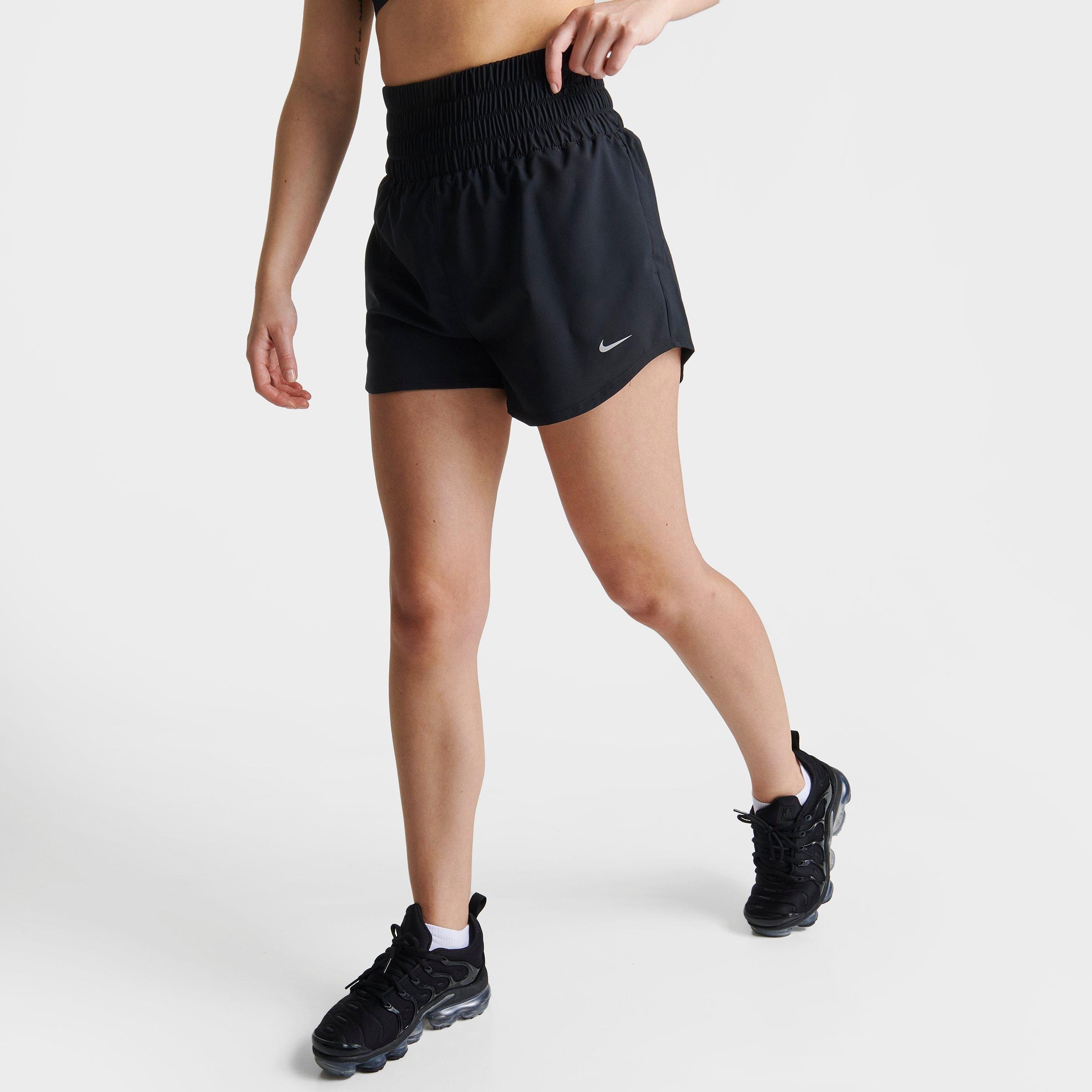 UPC 196156078953 product image for Nike Women's One Dri-FIT Ultra High-Waisted 3-Inch Brief-Lined Shorts in Black/B | upcitemdb.com