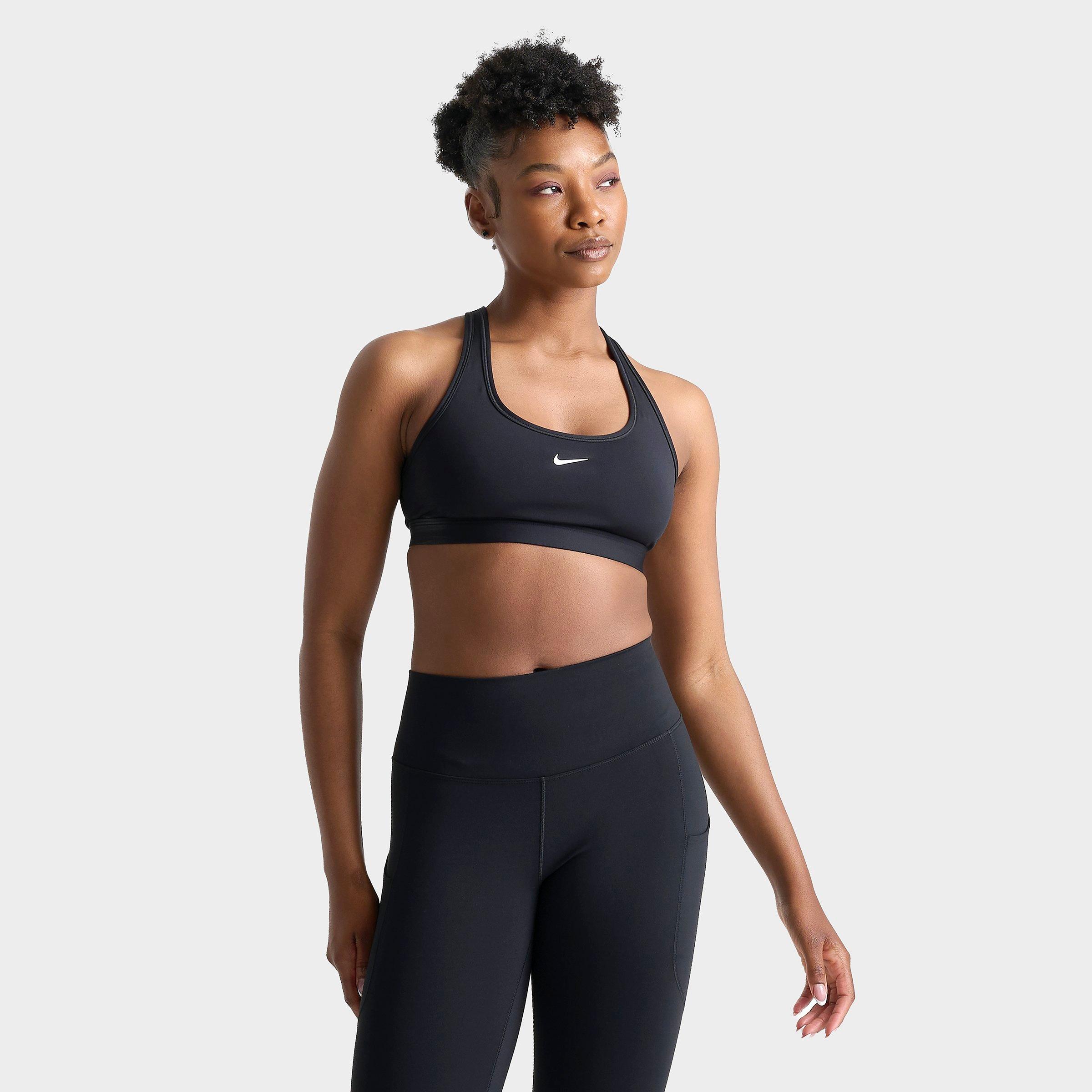 Shop Nike Women's Swoosh Light Support Non-padded Sports Bra In Black