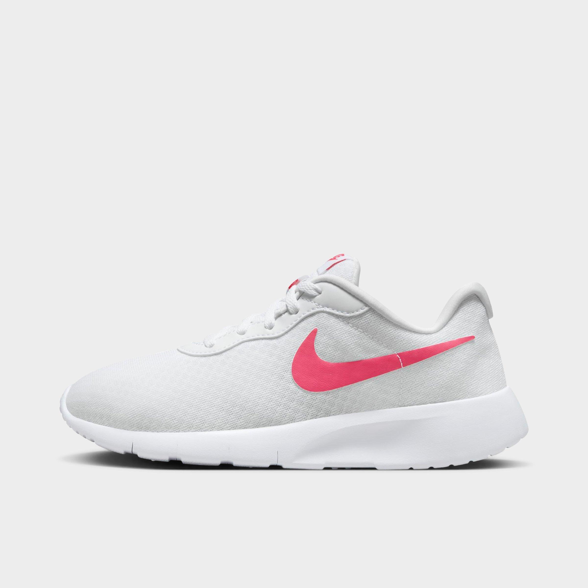 Nike Big Kids' Tanjun Easyon Casual Shoes In White/barely Volt/black/aster Pink