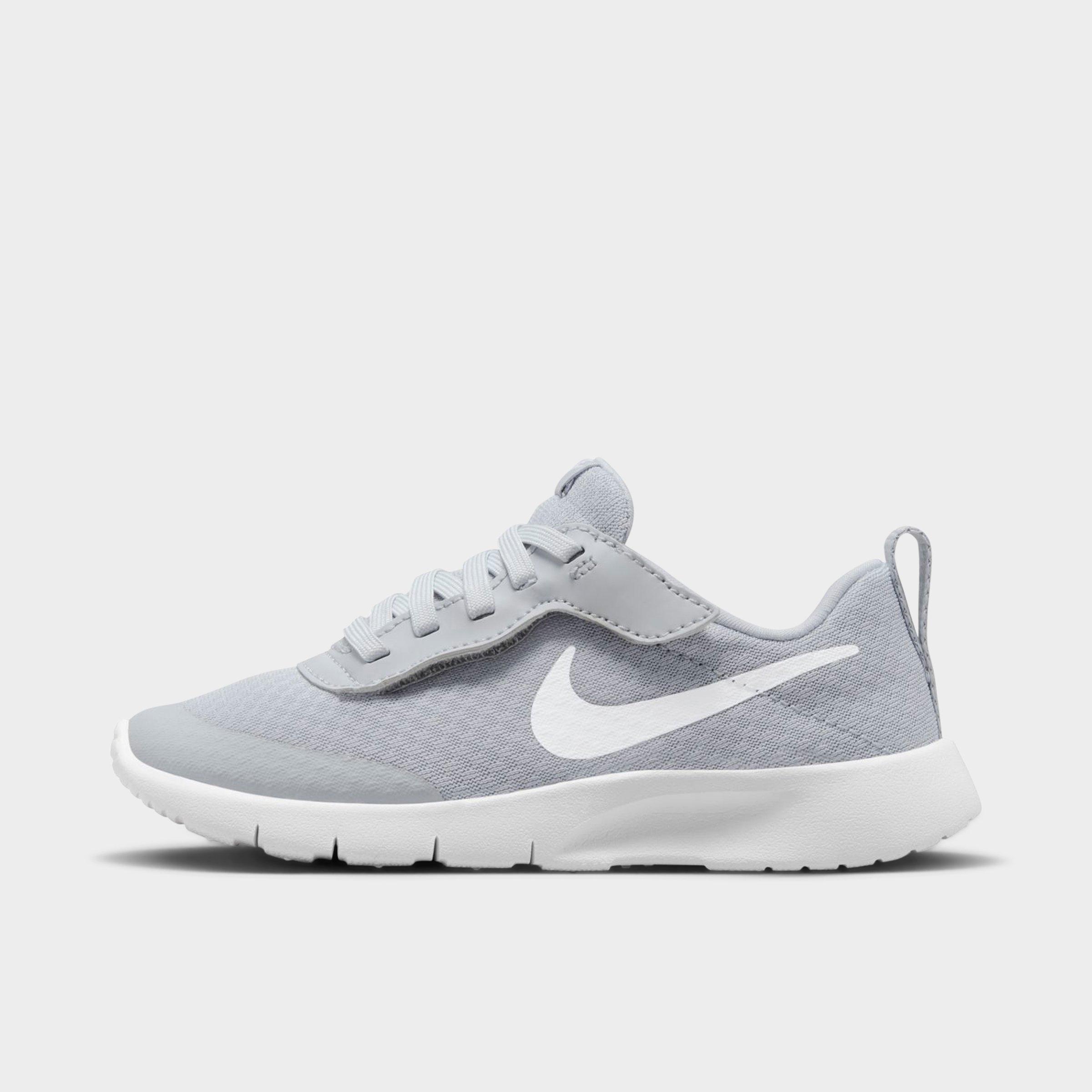 Nike Little Kids Tanjun EasyOn Casual Shoes in Wolf Grey/White/White Size: 1.0