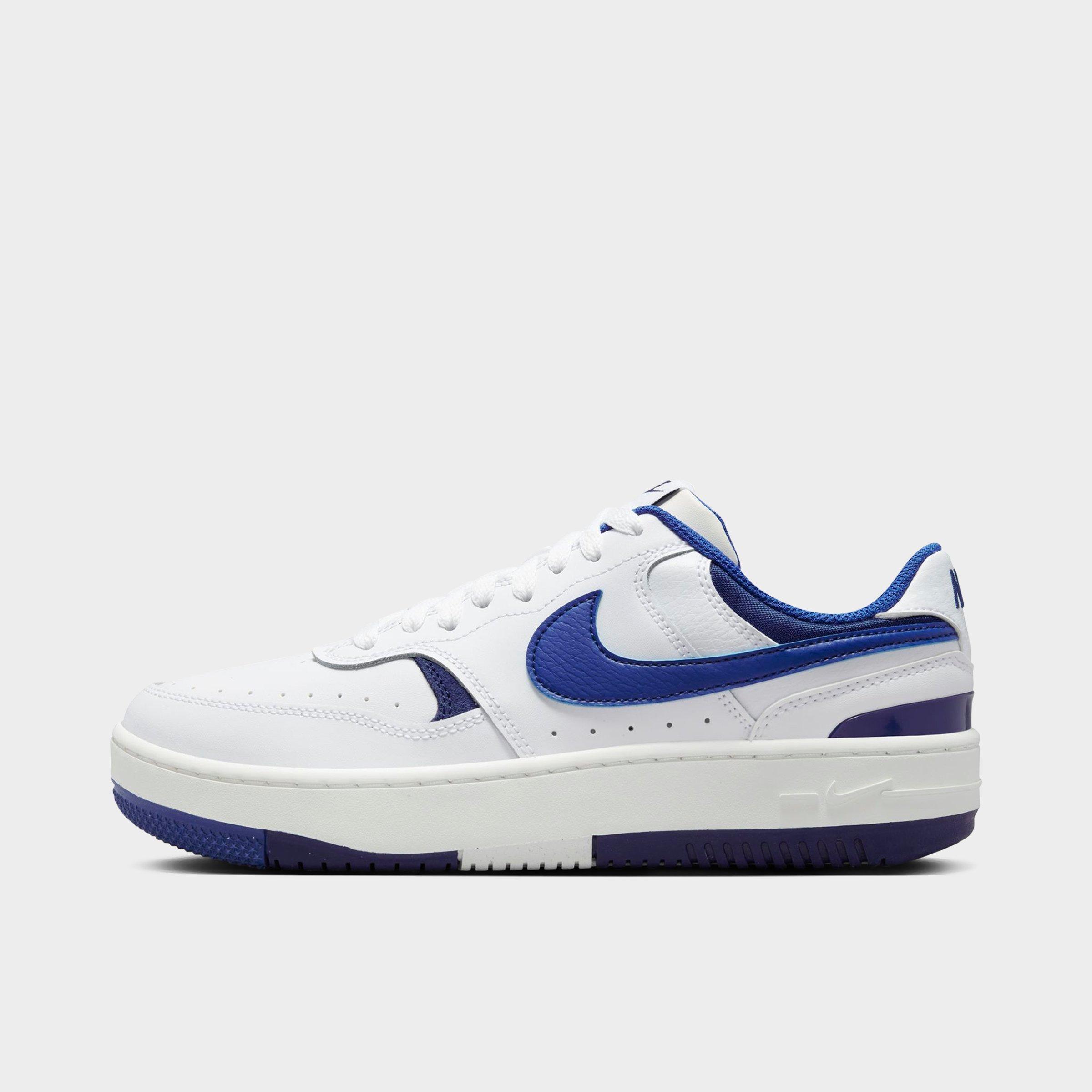 Nike Gamma Force Suede-trimmed Leather Sneakers In White/deep Royal Blue/summit White/game Royal