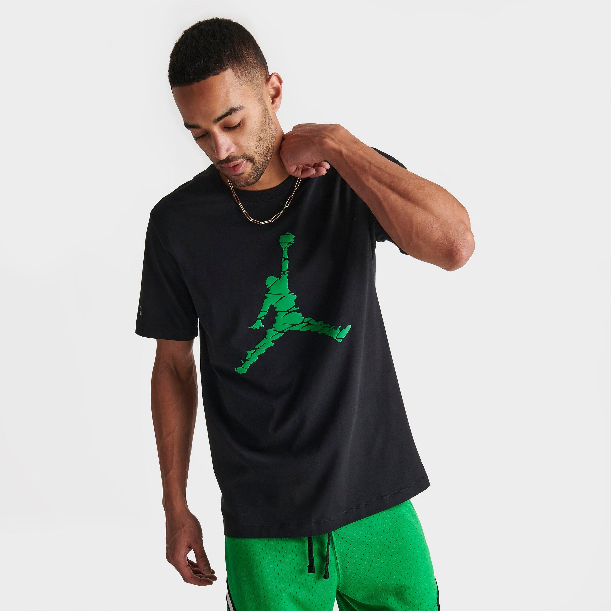 black and green jordan shirt