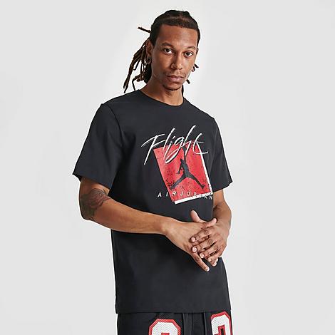 Nike Jordan Men's Boxed Flight Logo Graphic T-shirt In Black/gym Red ...