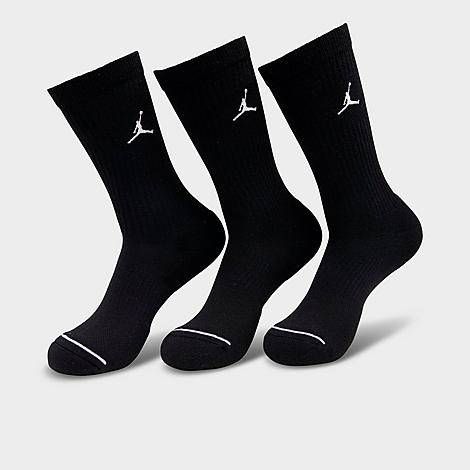 Shop Nike Jordan Men's Everyday Crew Socks (3-pack) In Black