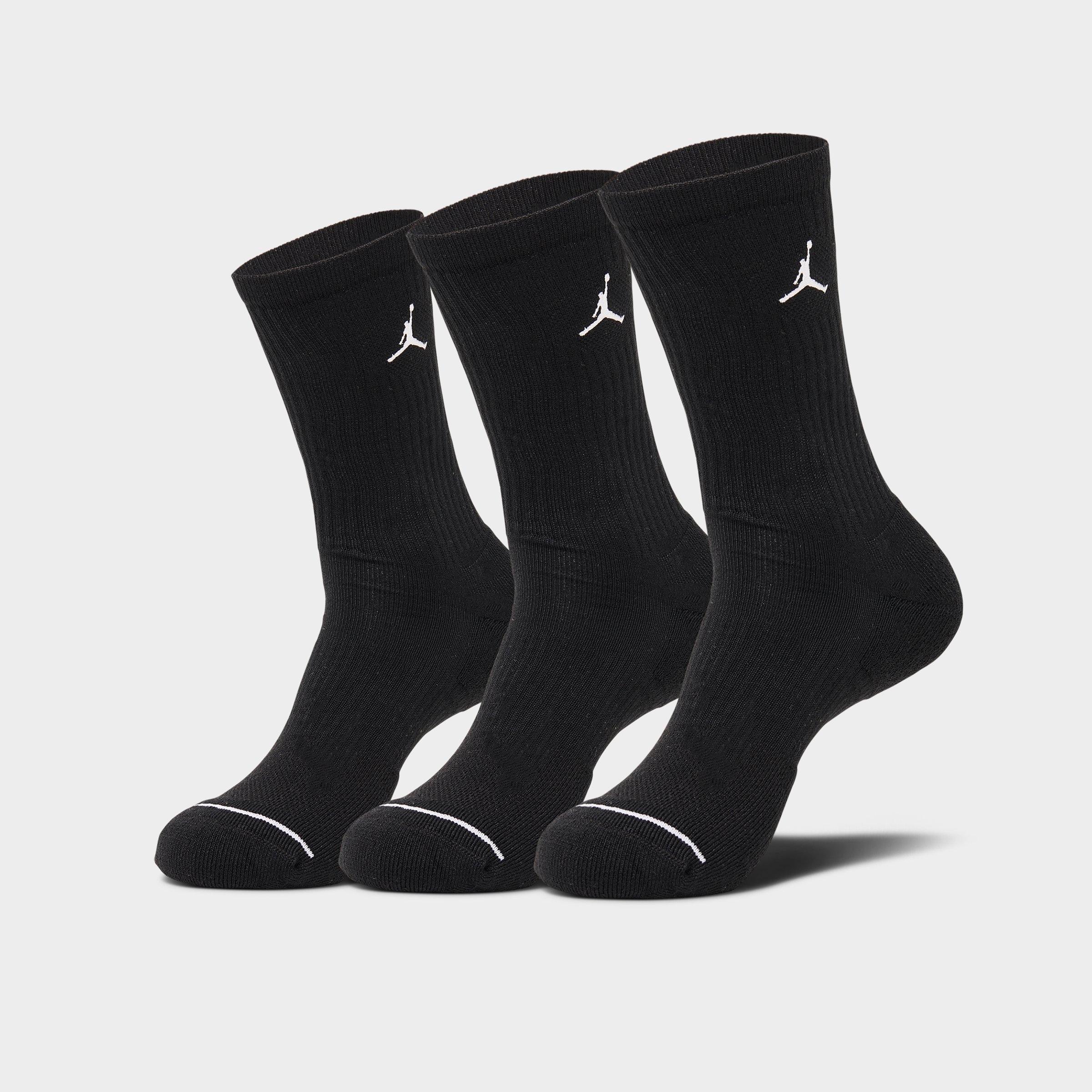Nike Jordan Men's Everyday Crew Socks (3-pack) In Black