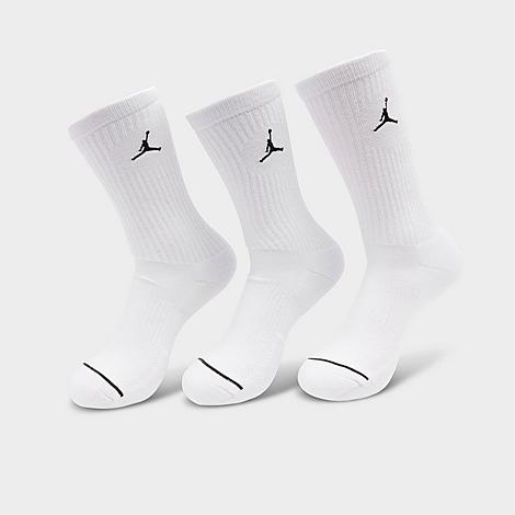 Nike Jordan Men's Everyday Crew Socks (3-pack) In White