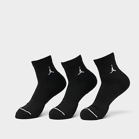 Nike Jordan Everyday Ankle Socks (3-pack) In Black/white