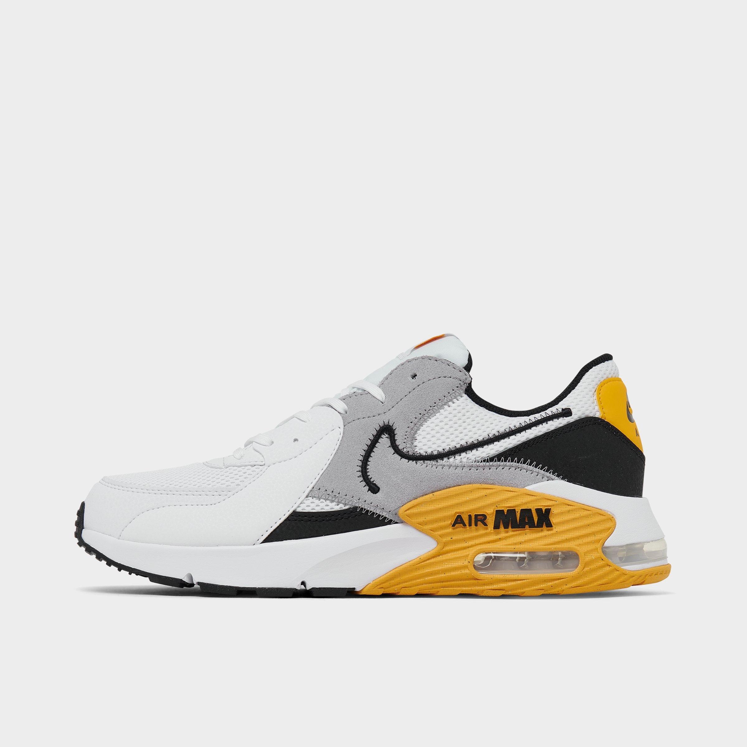 Nike Men's Air Max Excee Casual Sneakers From Finish Line In White/university Gold/wolf Grey/black