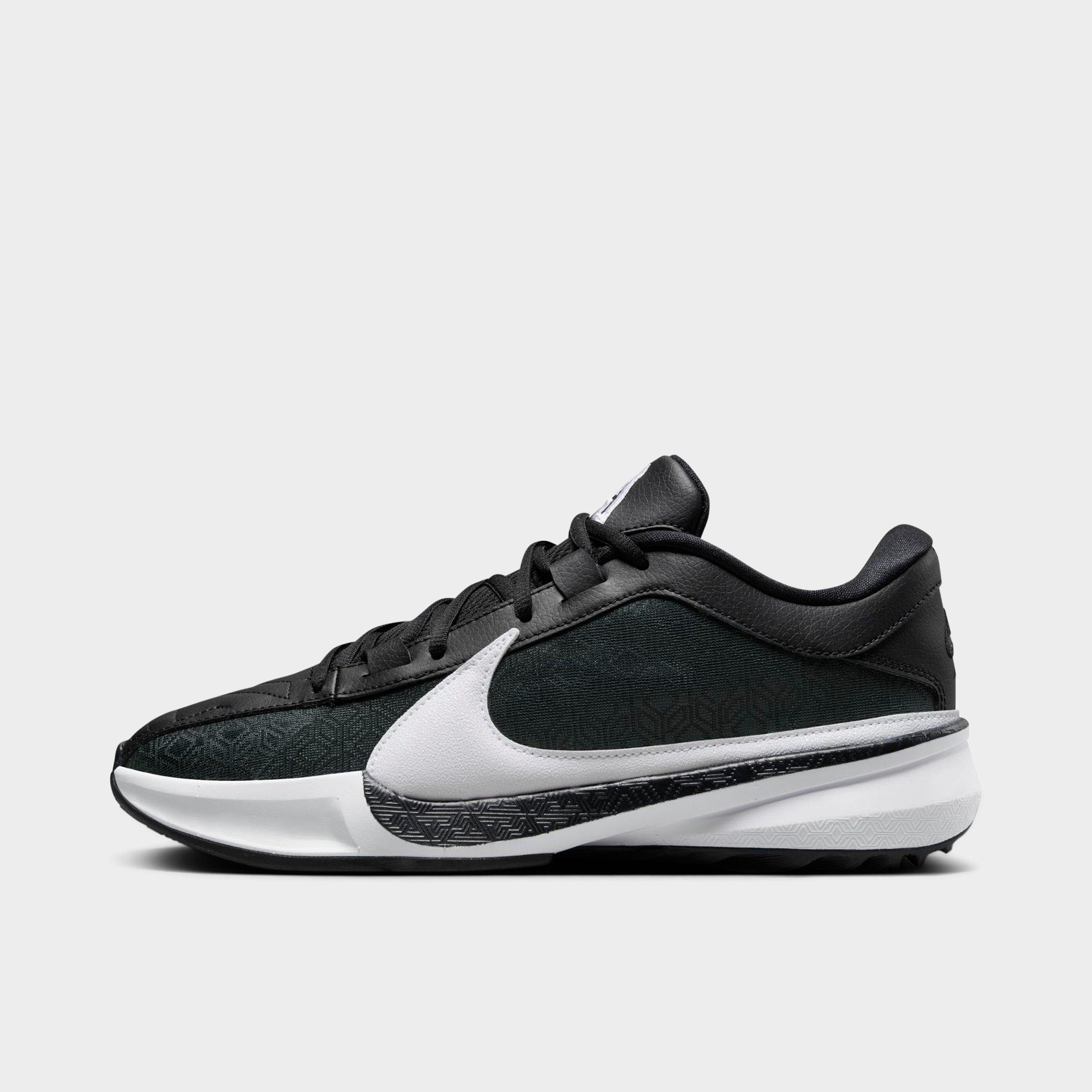 Nike Men's Zoom Freak 5 Team Basketball Shoes in Black/White Size: 3.5