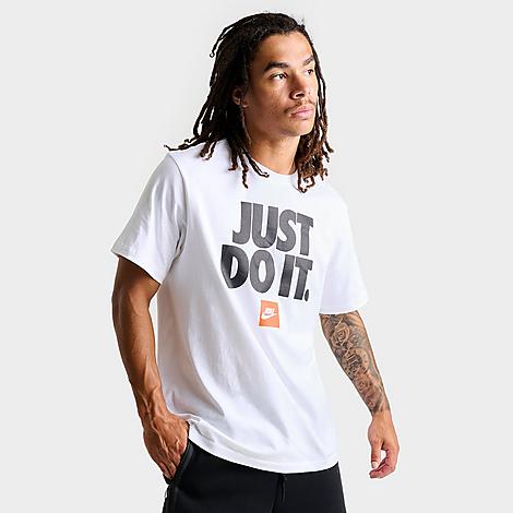 Shop Nike Men's Sportswear Classic Just Do It Graphic T-shirt In White