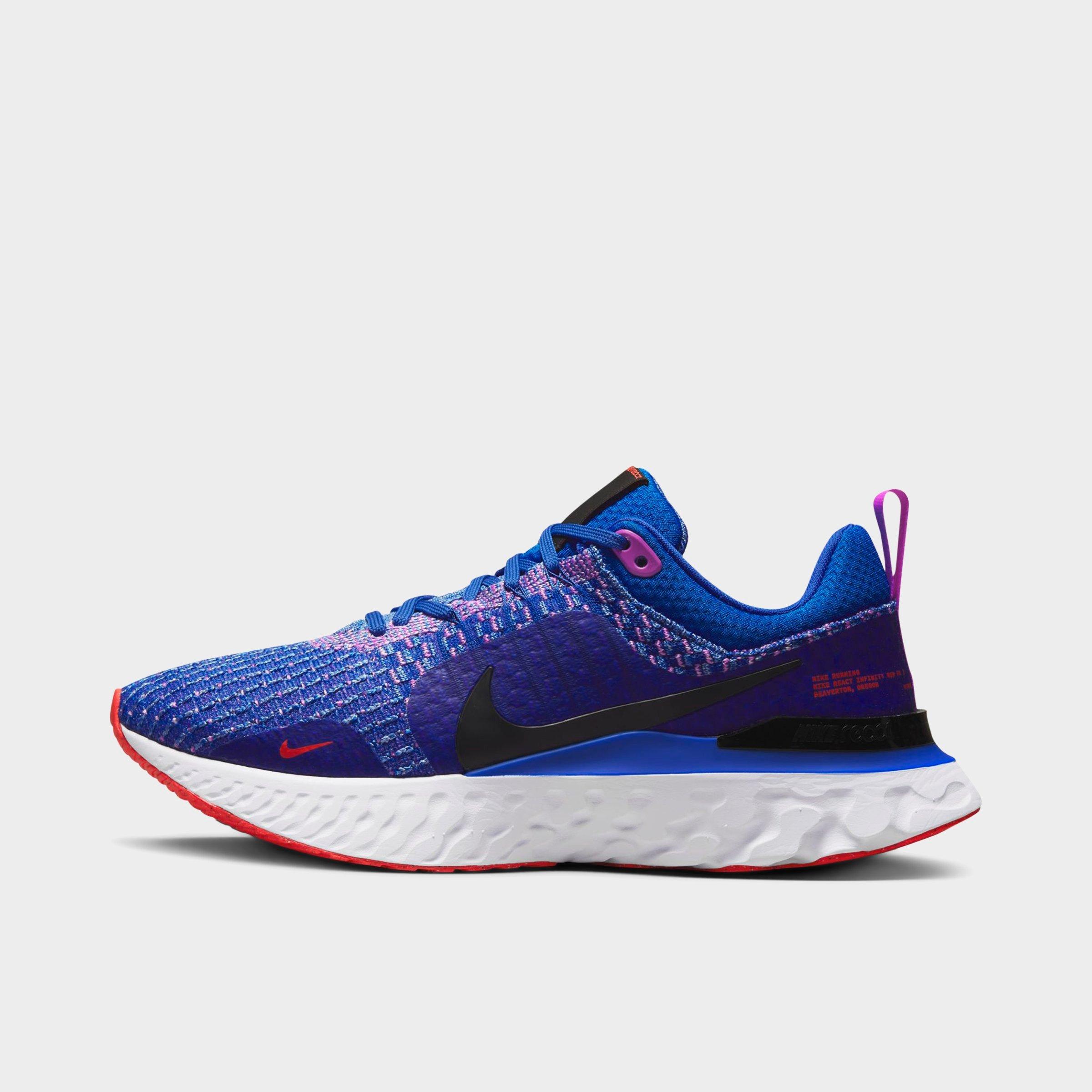 Nike Women's React Infinity 3 Running Shoes In Racer Blue/black/fuchsia Dream/bright Crimson/white