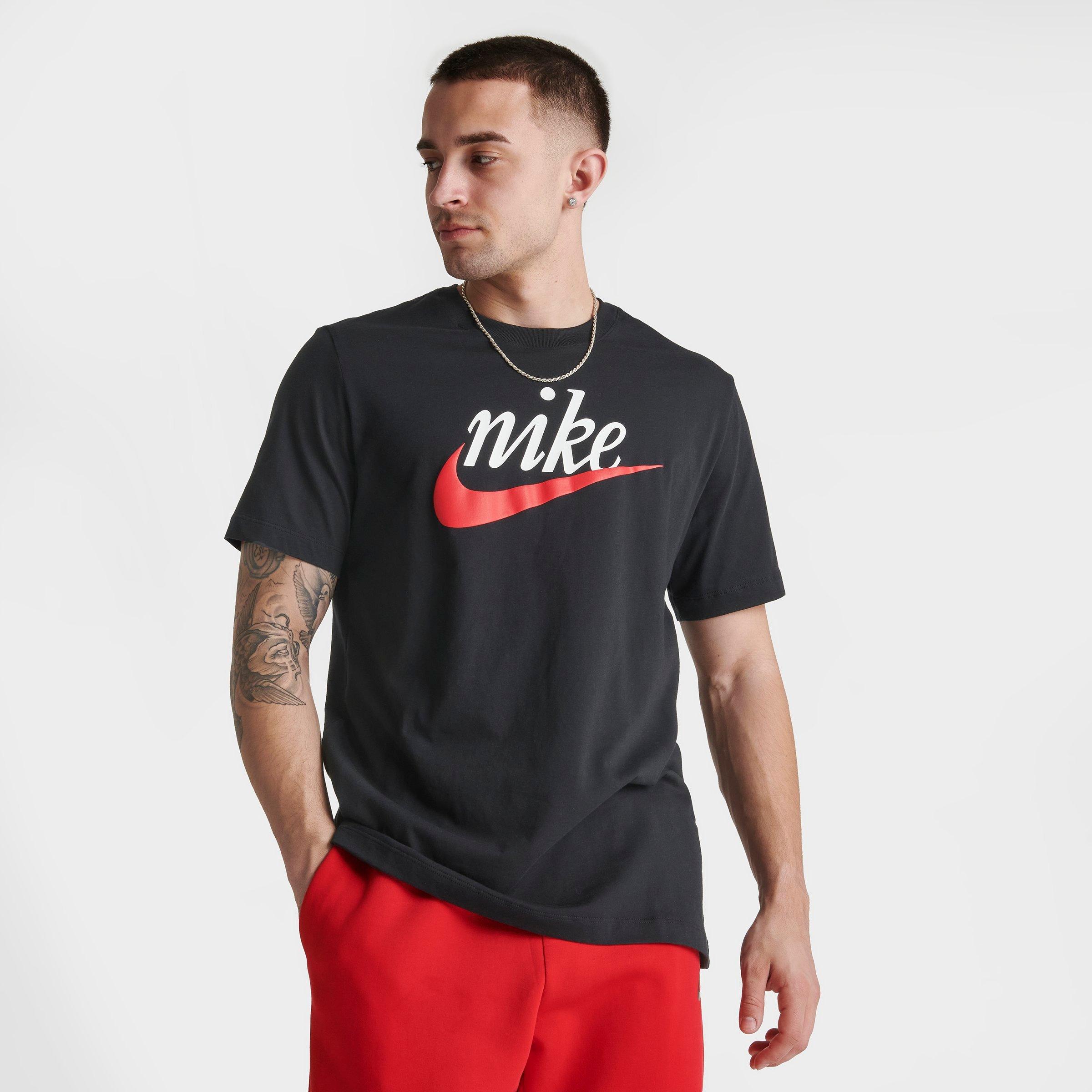 Nike Men's Sportswear Futura Logo Script T-shirt In Black