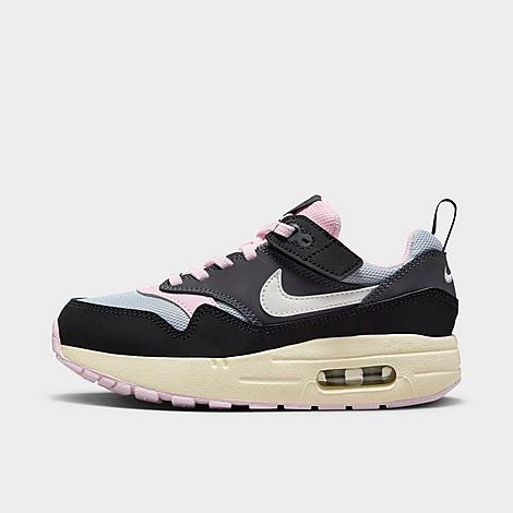 Nike Girls' Little Kids' Air Max 1 Easyon Casual Shoes (8c-13c) In Black/summit White/anthracite/pink Foam