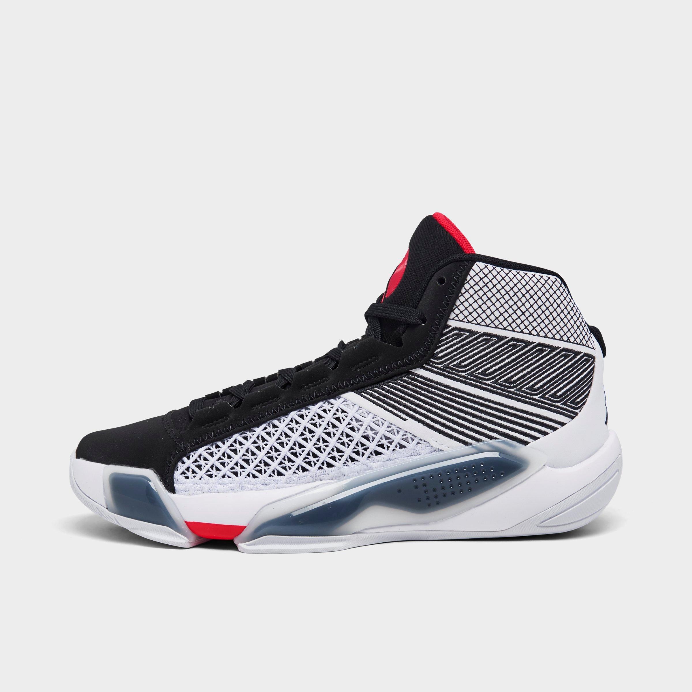 Nike Big Kids' Air Jordan 38 Basketball Shoes In White/siren Red/black