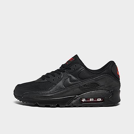 Shop Nike Men's Air Max 90 Casual Shoes In Black/black/light Crimson