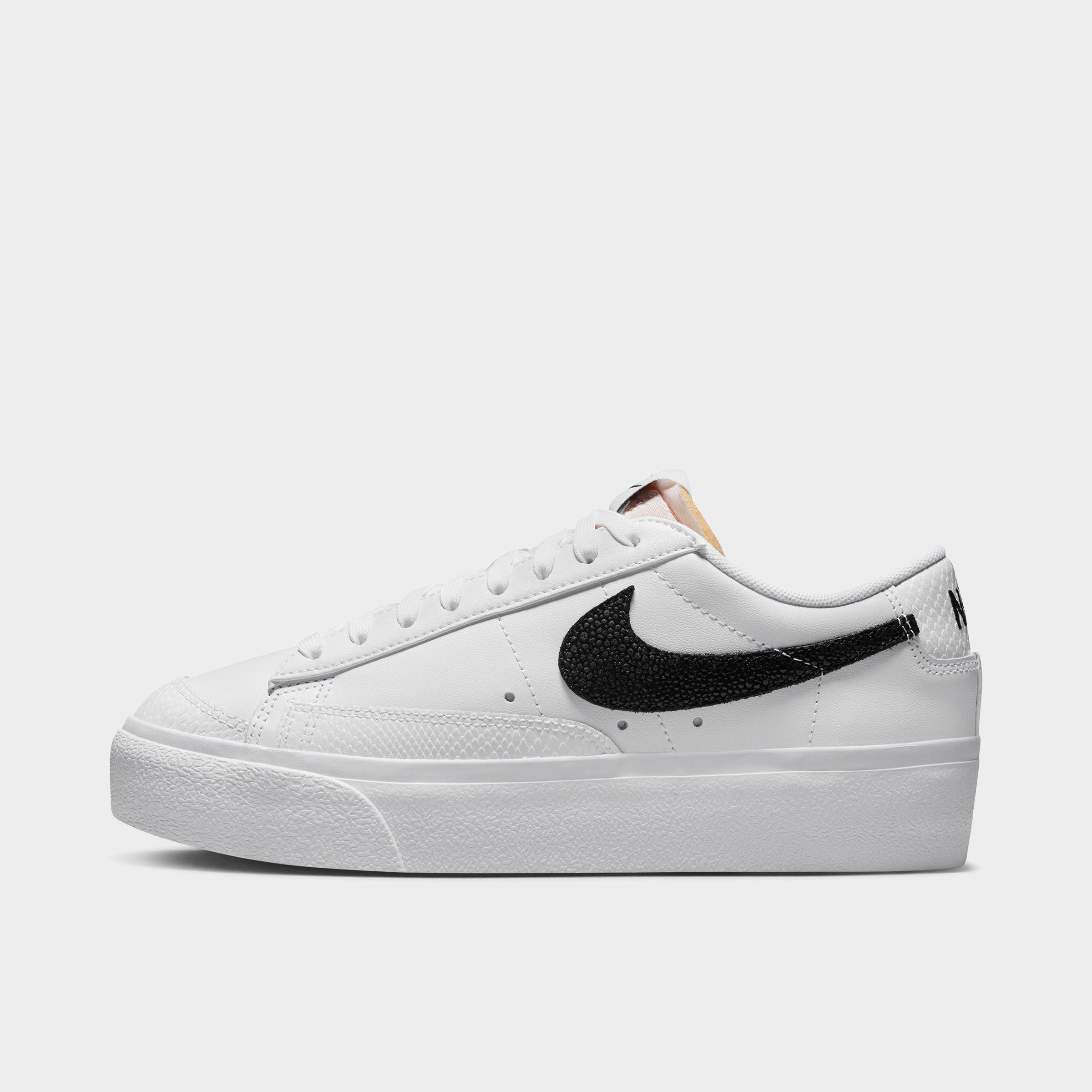 Nike Blazer Low Platform Sneaker In White/natural/black