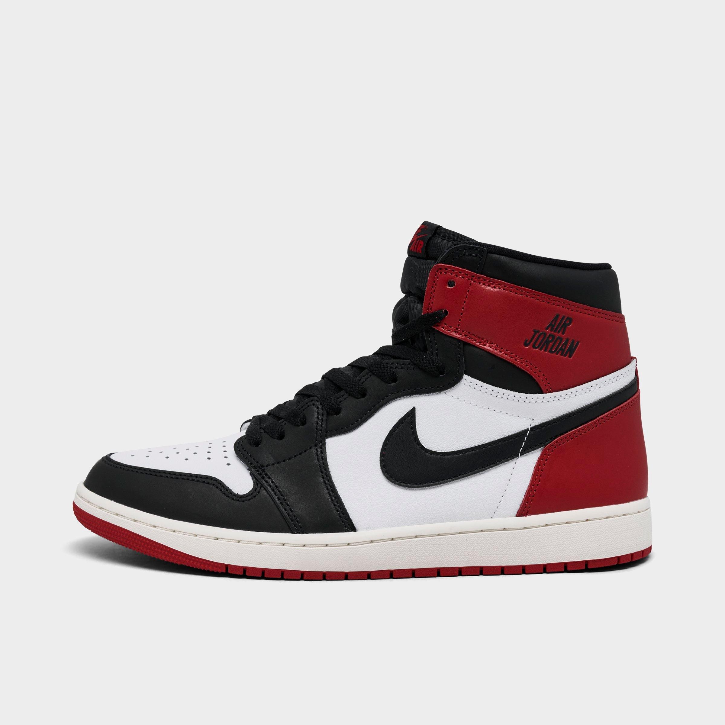 Jordan Air Retro 1 High OG Casual Shoes in Red/Black/White Size 14 Leather/Suede