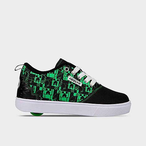 Shop Heelys Big Kids' X Minecraft Pro 20 Prints Casual Shoes In Black/neon Green