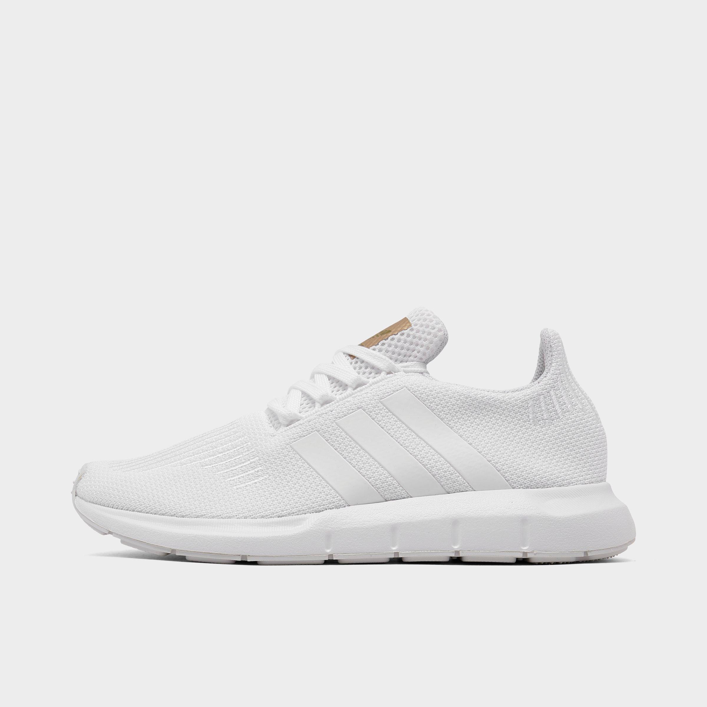 adidas swift run all white shoes