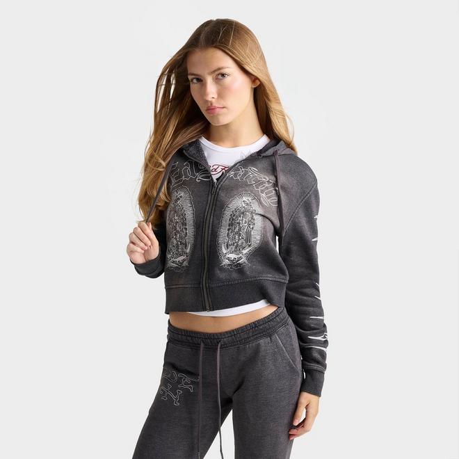 Women's Ed Hardy Mary Fleece Full-Zip Hoodie