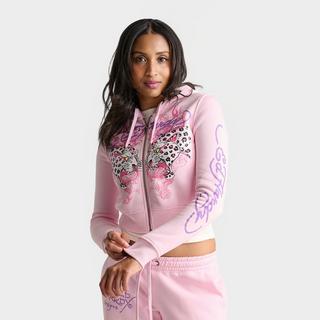 Women's Juicy Couture Big Bling Embossed Velour Full-Zip Hoodie