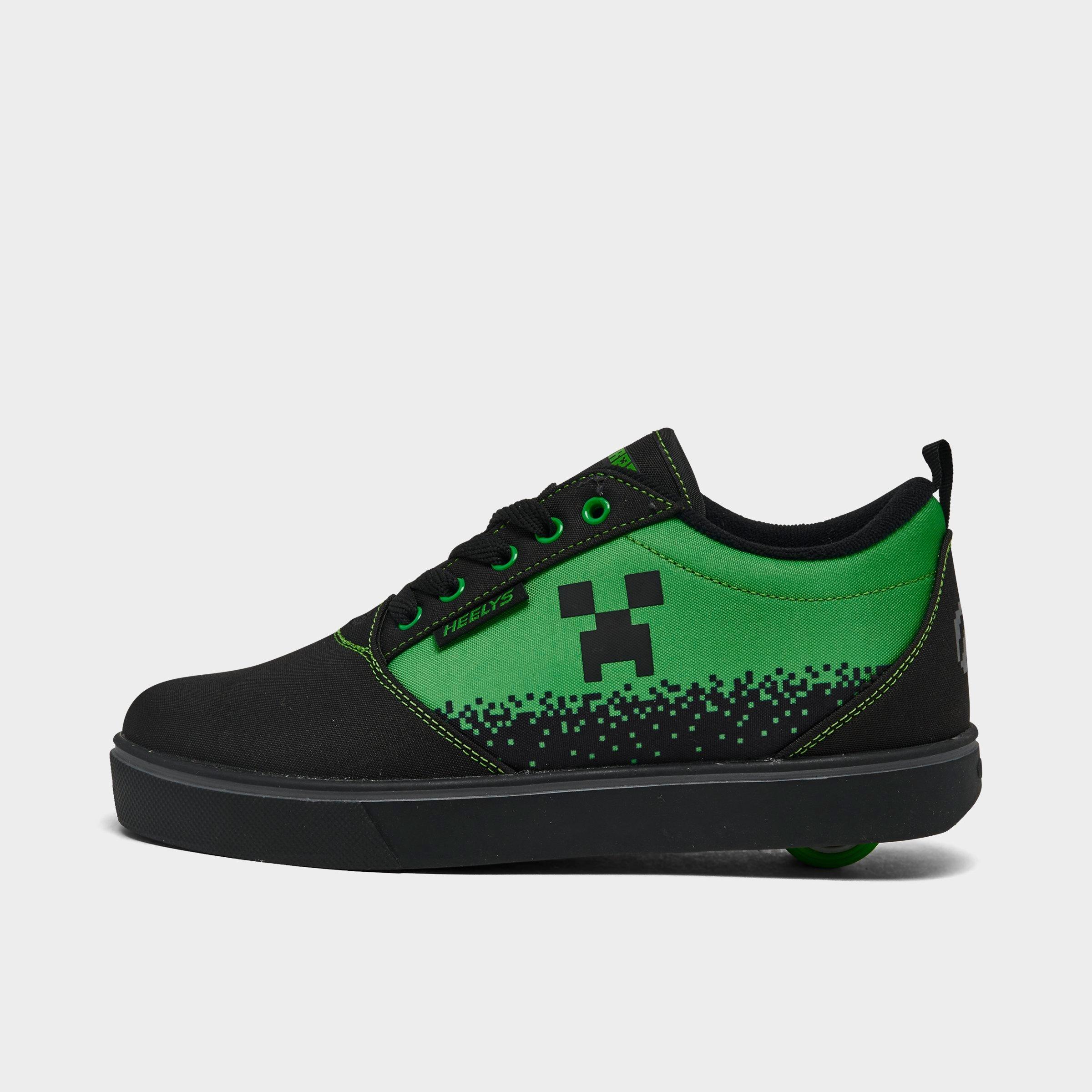 Heelys Big Kids x Minecraft Pro 20 Casual Shoes in Black/Green Size: 5.0