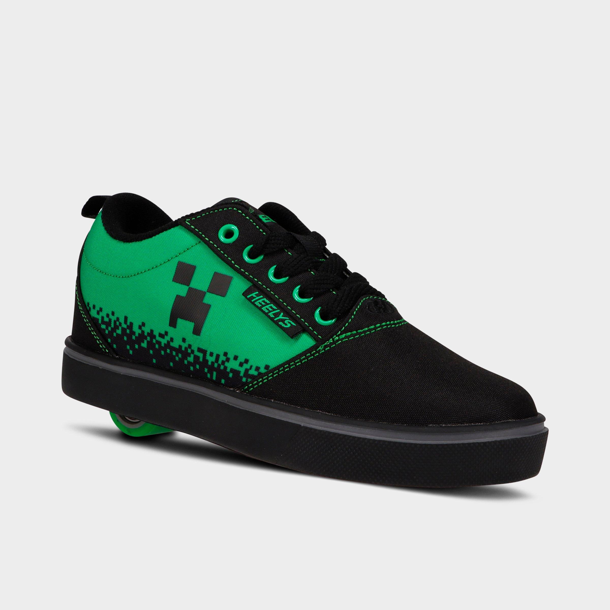 Heelys Big Kids' X Minecraft Pro 20 Casual Shoes In Black/green