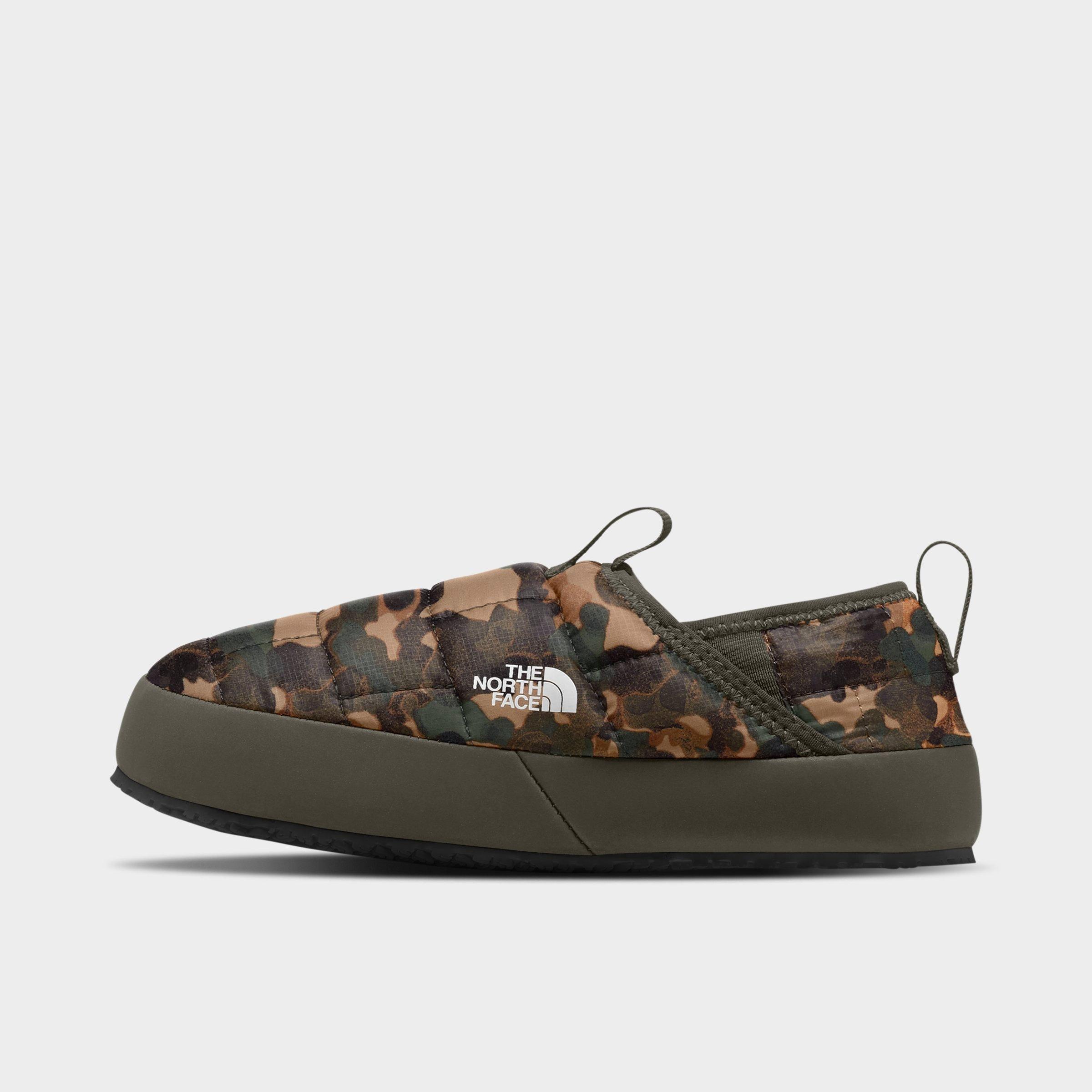 The North Face Inc Little Kids' Thermoball Traction Mule Ii Slippers Shoes In Utility Brown Camo Texture Print/new Taupe Green