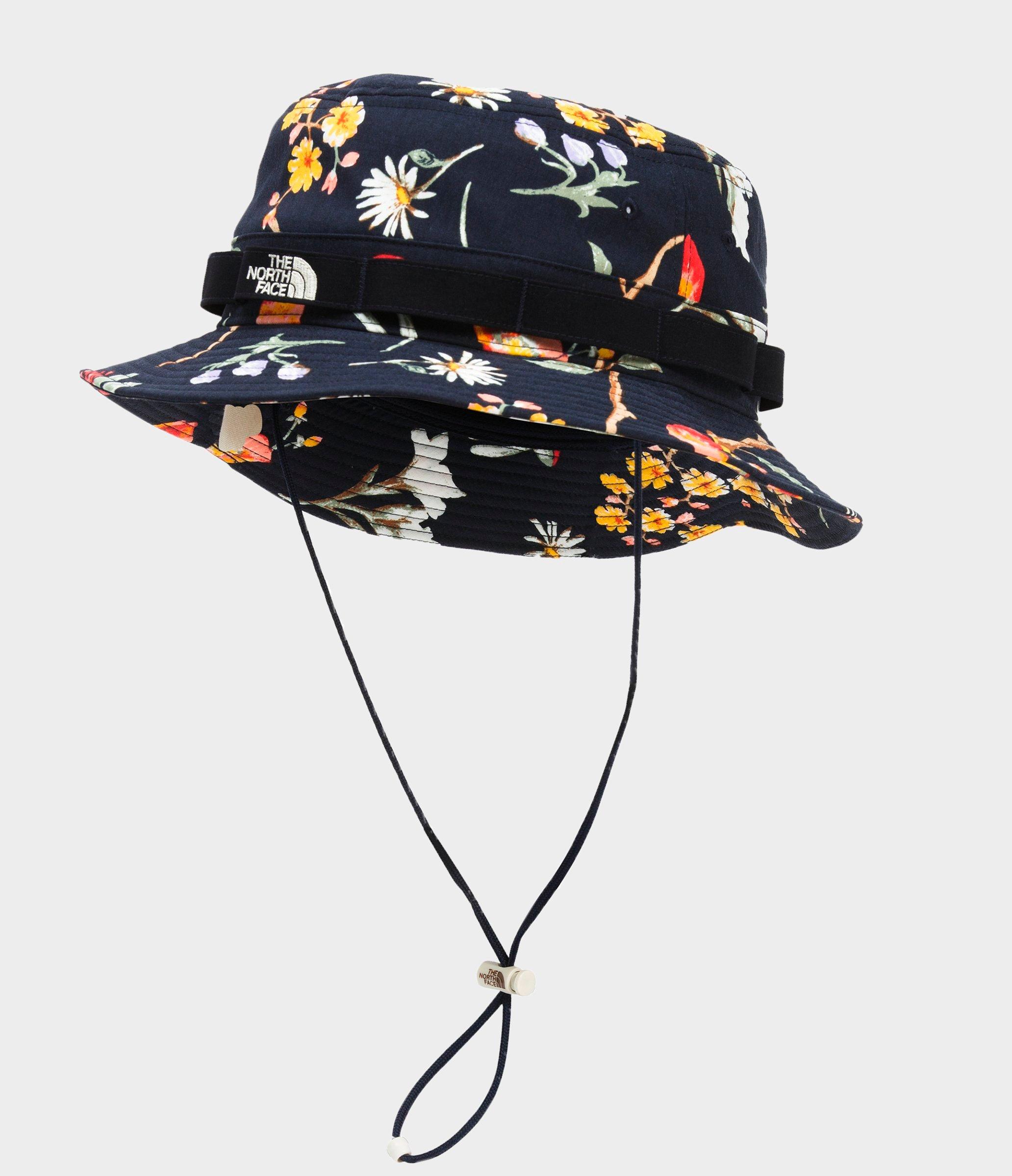 The North Face Inc Class V Brimmer Bucket Hat In Navy/botanical Day Dream
