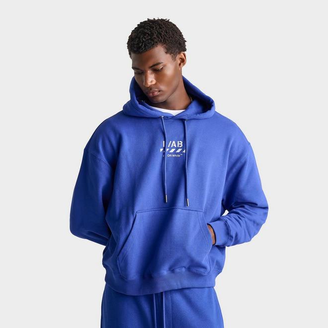 Men's L/AB c/o Off-White Diagonal Fleece Pullover Hoodie