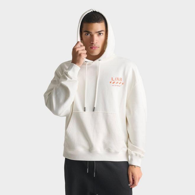 Men's L/AB c/o Off-White Core Diagonal Fleece Pullover Hoodie