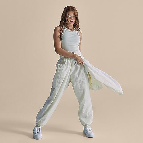 Nike Kids'  Girls' Sportswear Woven Jogger Pants In Coconut Milk/white/white