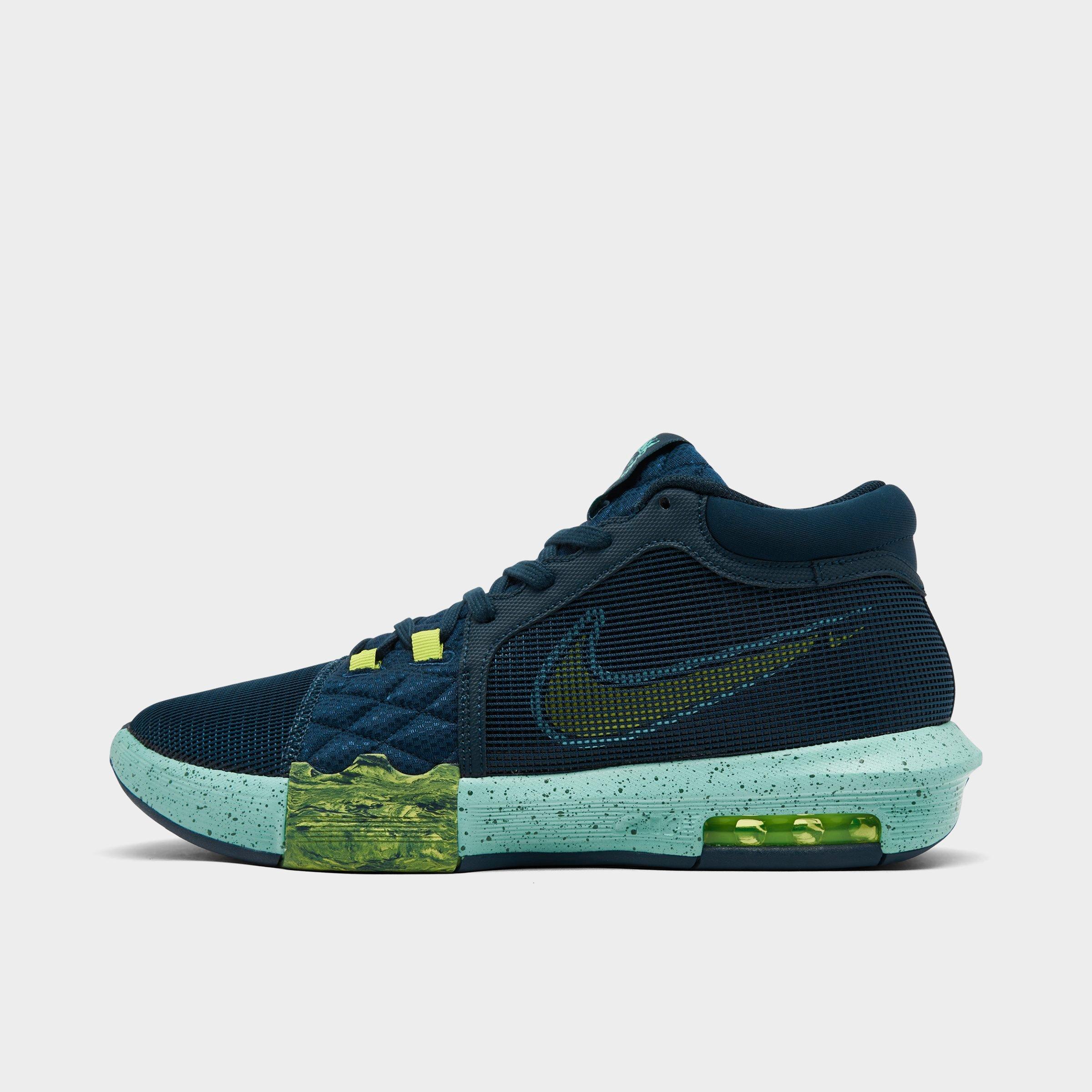 Nike Men's Lebron Witness 8 Basketball Shoes In Armory Navy/green Frost/bicoastal/cyber 