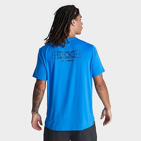 Nike Men's Sportswear Air Max Graphic T-shirt In Photo Blue/black