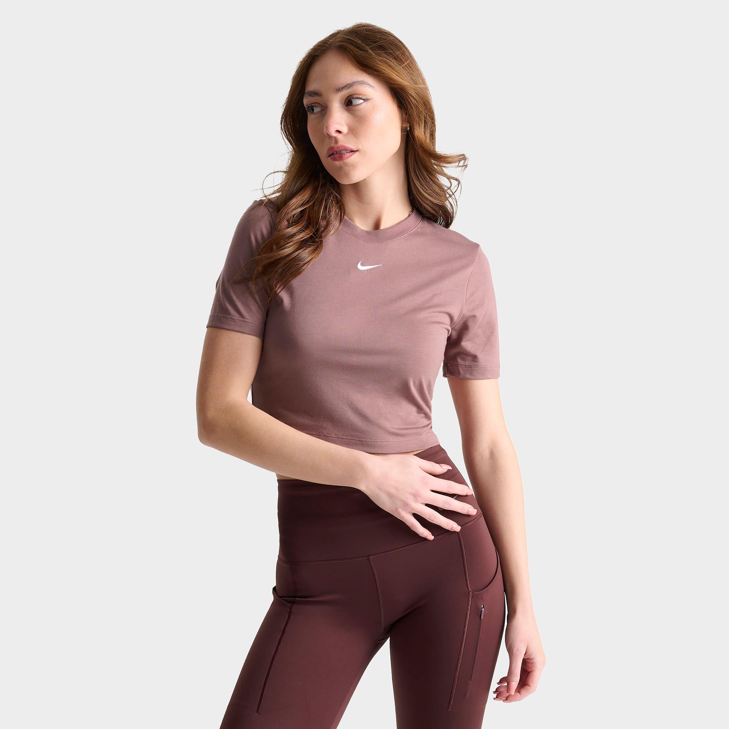 Shop Nike Women's Sportswear Essential Slim-fit Crop T-shirt In Multi
