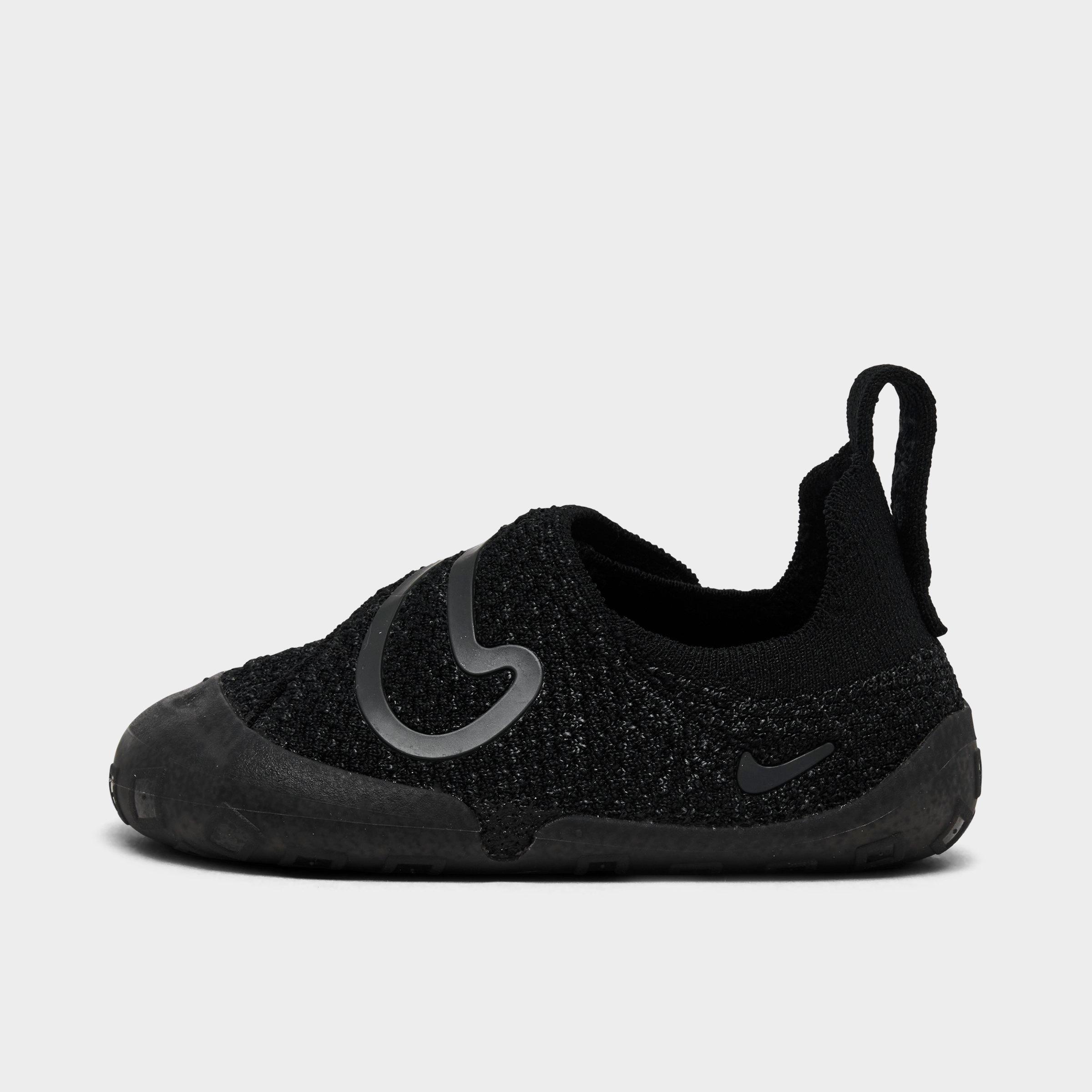 Nike Infant Swoosh 1 Crib Shoes in Black/Anthracite Size: 3.0