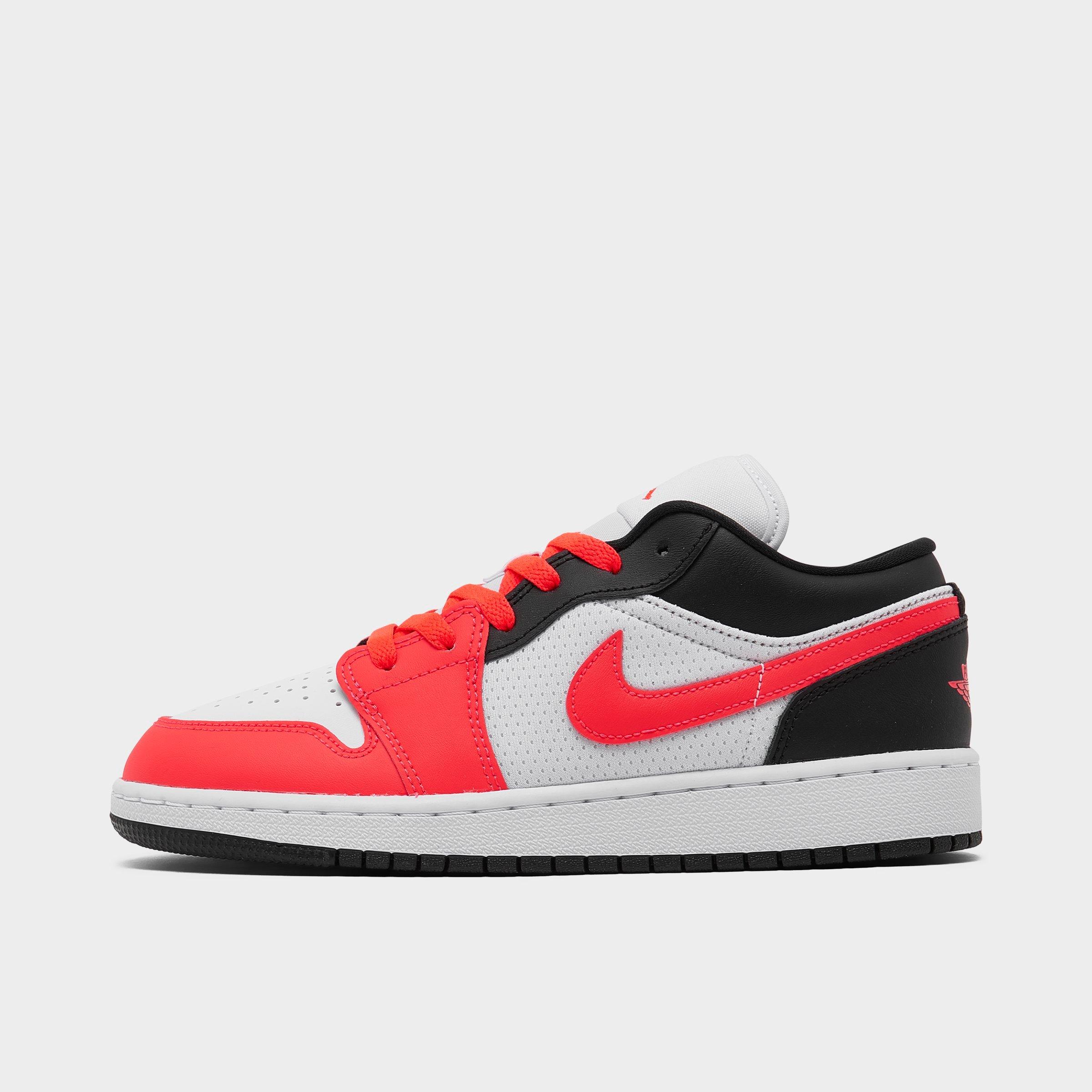 Nike Big Kids Air Jordan Retro 1 Low Se Casual Shoes In Infrared 23 black white ModeSens