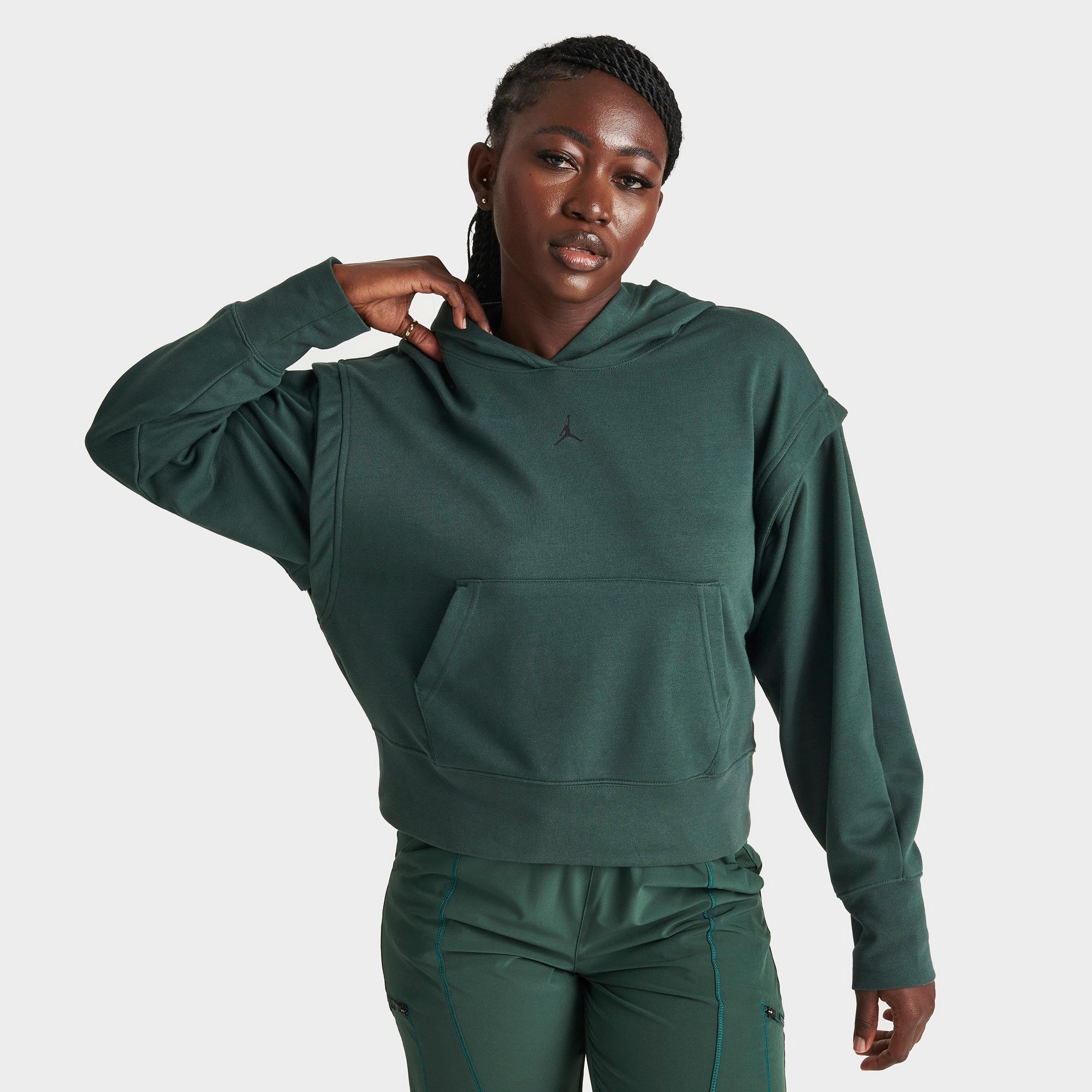 Nike Jordan Women's Sport Fleece Hoodie In Midnight Green 