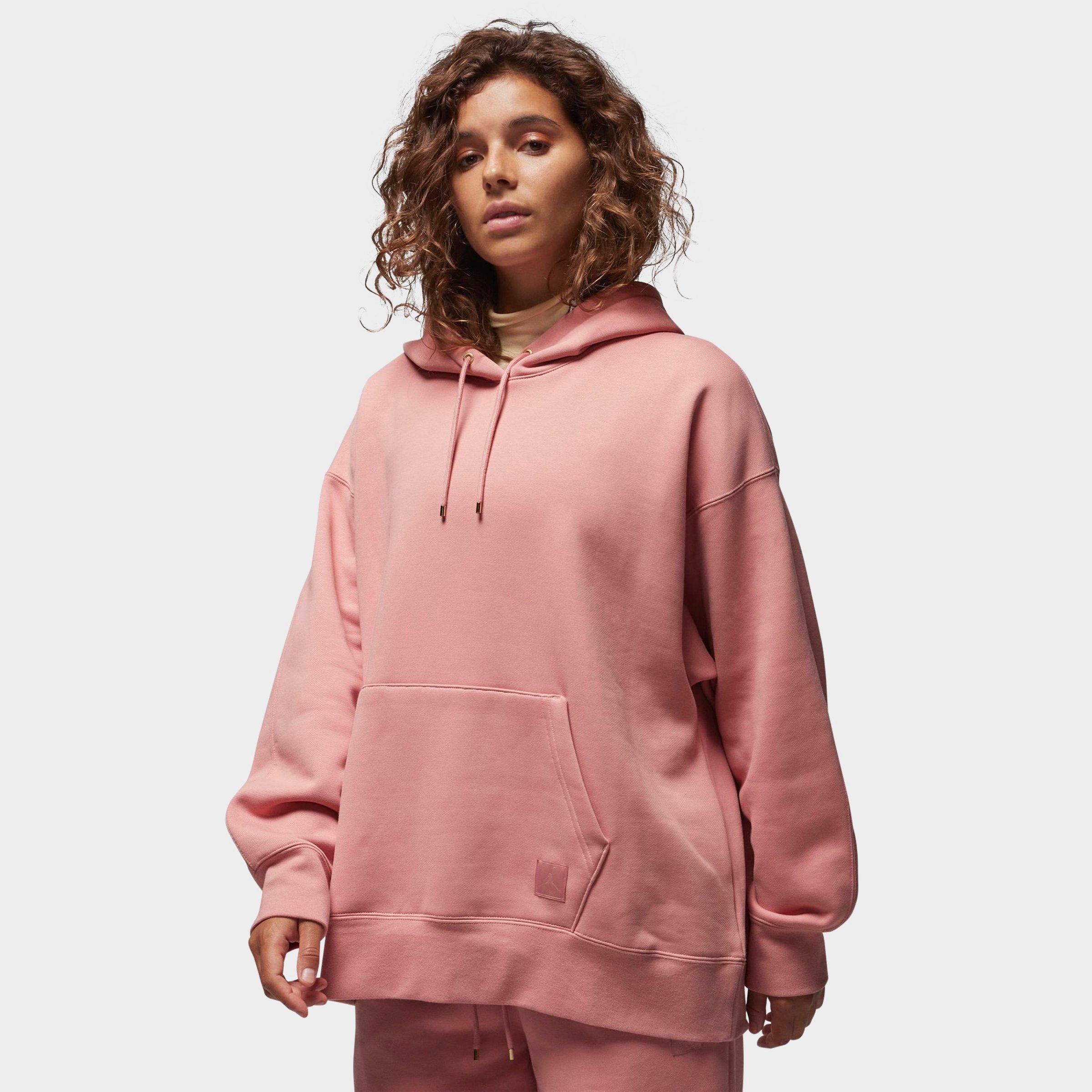 Jordan Women's Flight Fleece Pullover Hoodie in Red Stardust/Atmosphere Size: XS