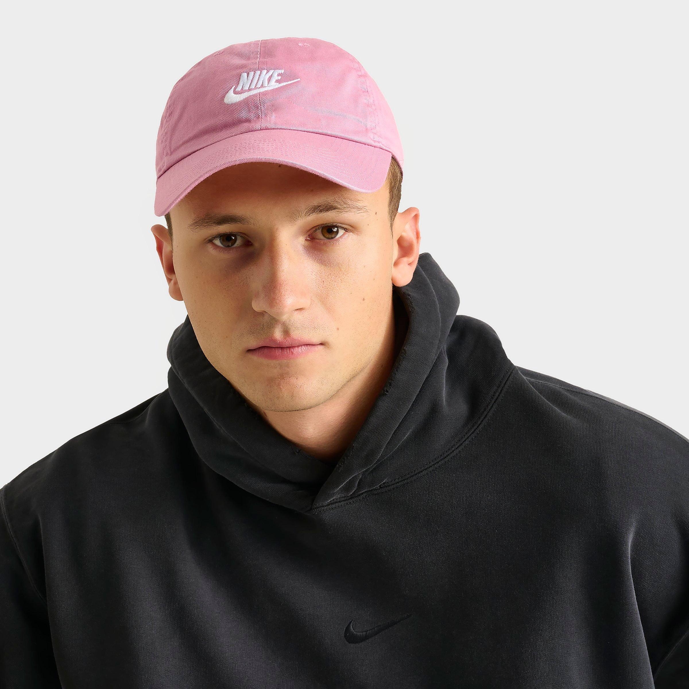 Nike Club Unstructured Futura Wash Strapback Hat in Pink/Elemental Pink Size Medium/Large 100% Cotton/Twill