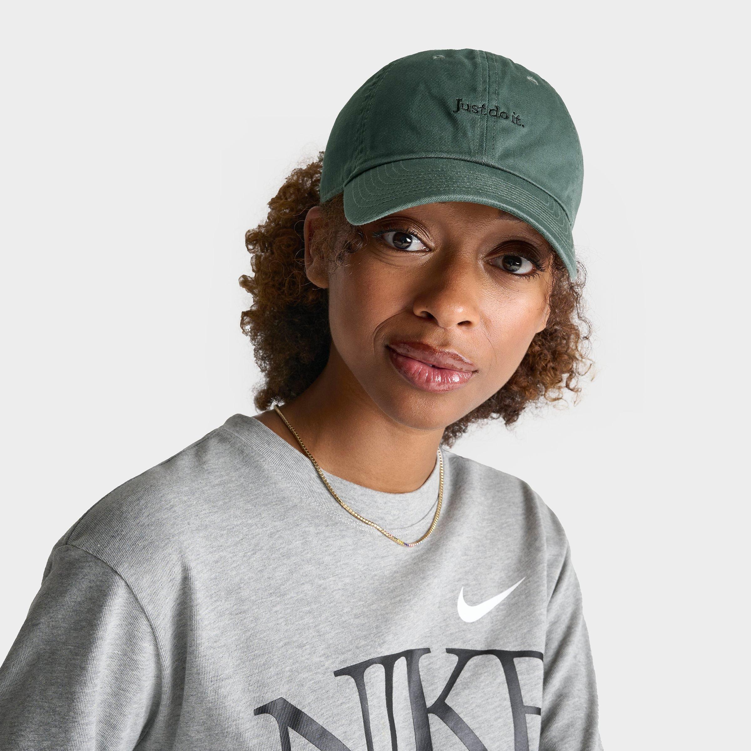 Shop Nike Club Unstructured Jdi Strapback Hat In Vintage Green/black