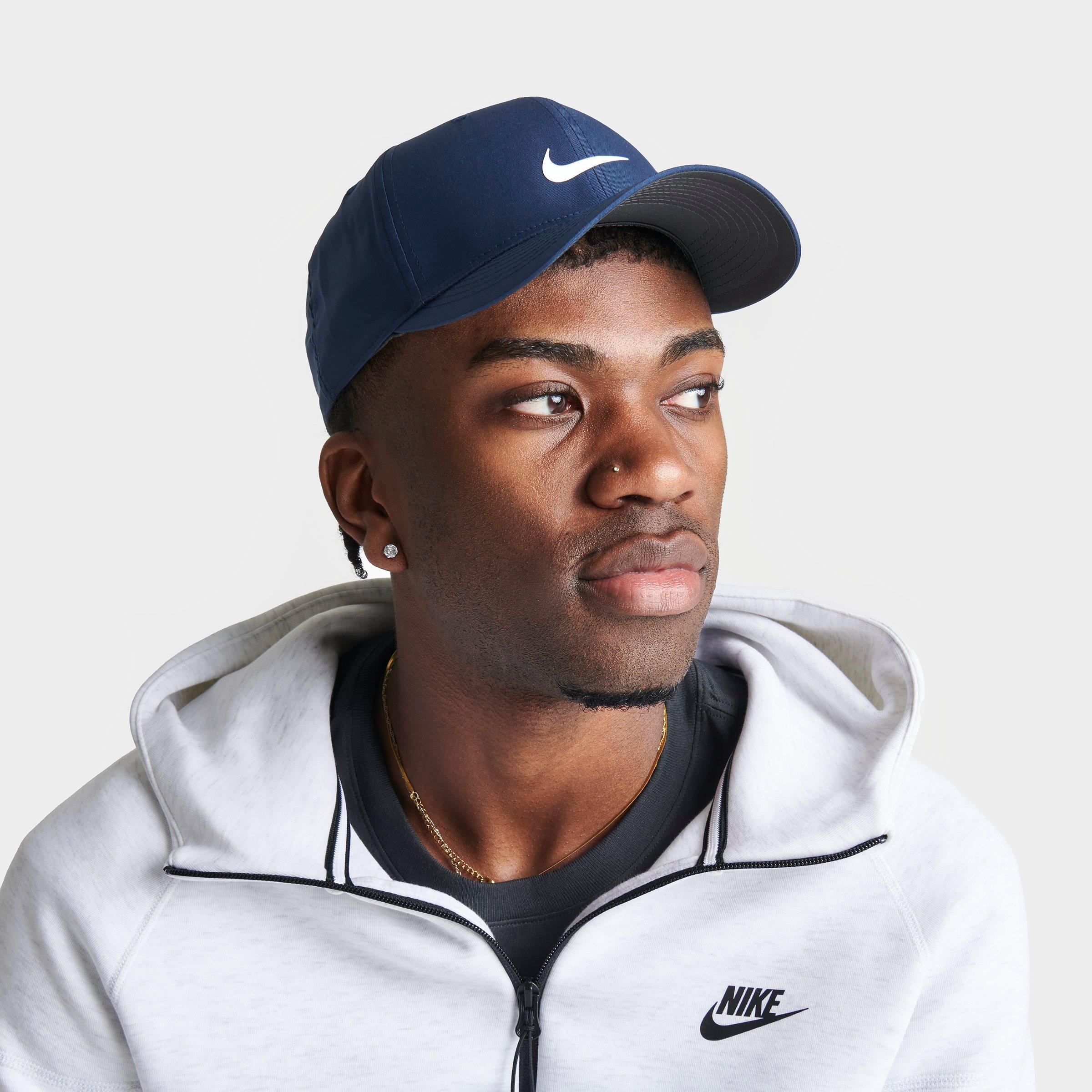 Nike Dri-fit Rise Snapback Hat In Midnight Navy/anthracite/white