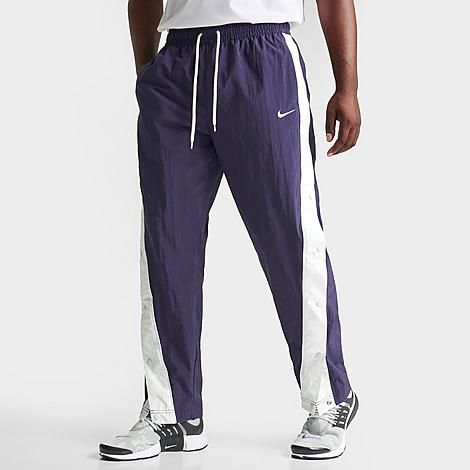 Nike Men's Woven Basketball Warm-up Pants In Purple Ink/photon Dust/white/photon Dust