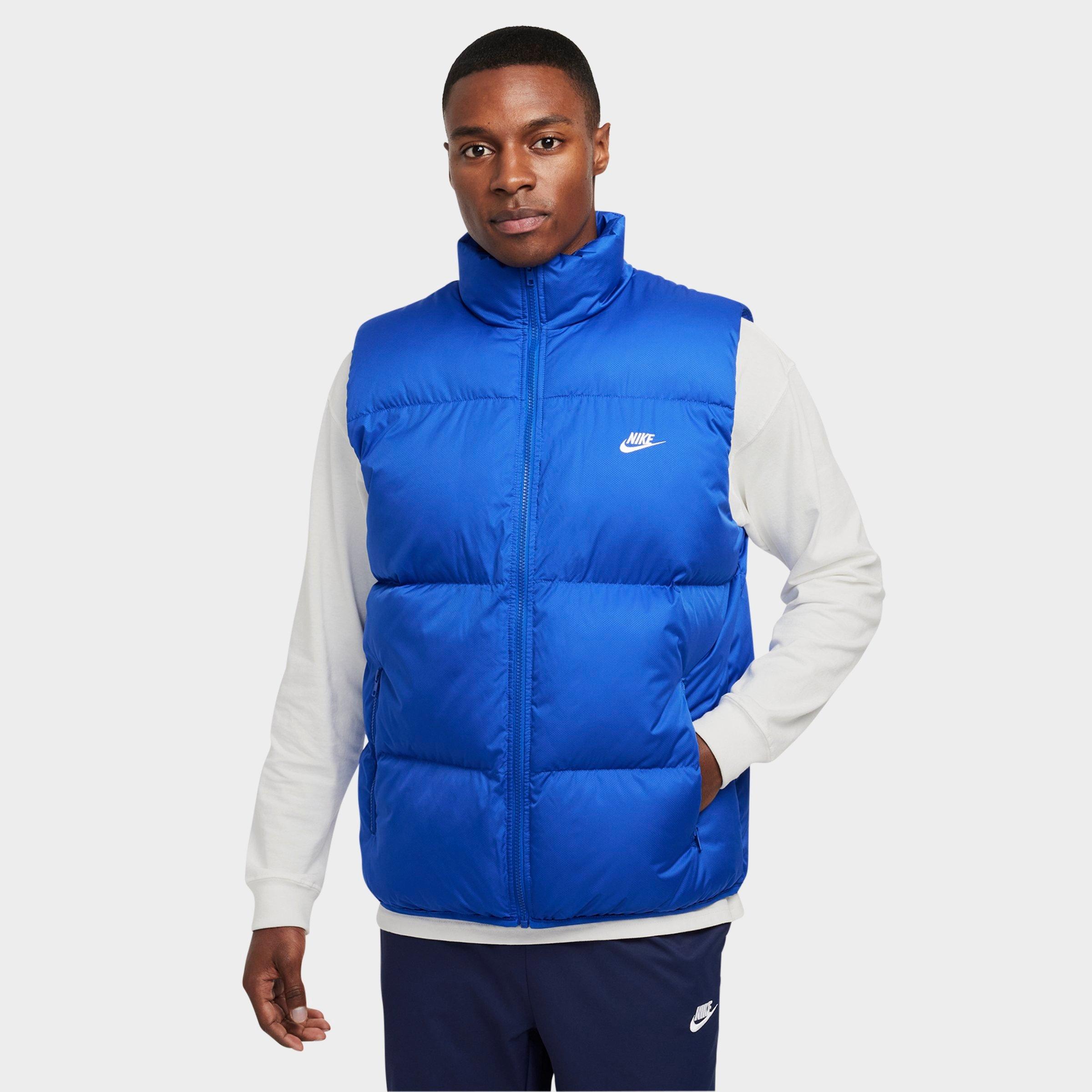 Nike Men's Sportswear Club PrimaLoft Water-Repellent Puffer Vest in Blue/Game Royal Size Small 100% Polyester/Taffeta/Flannel