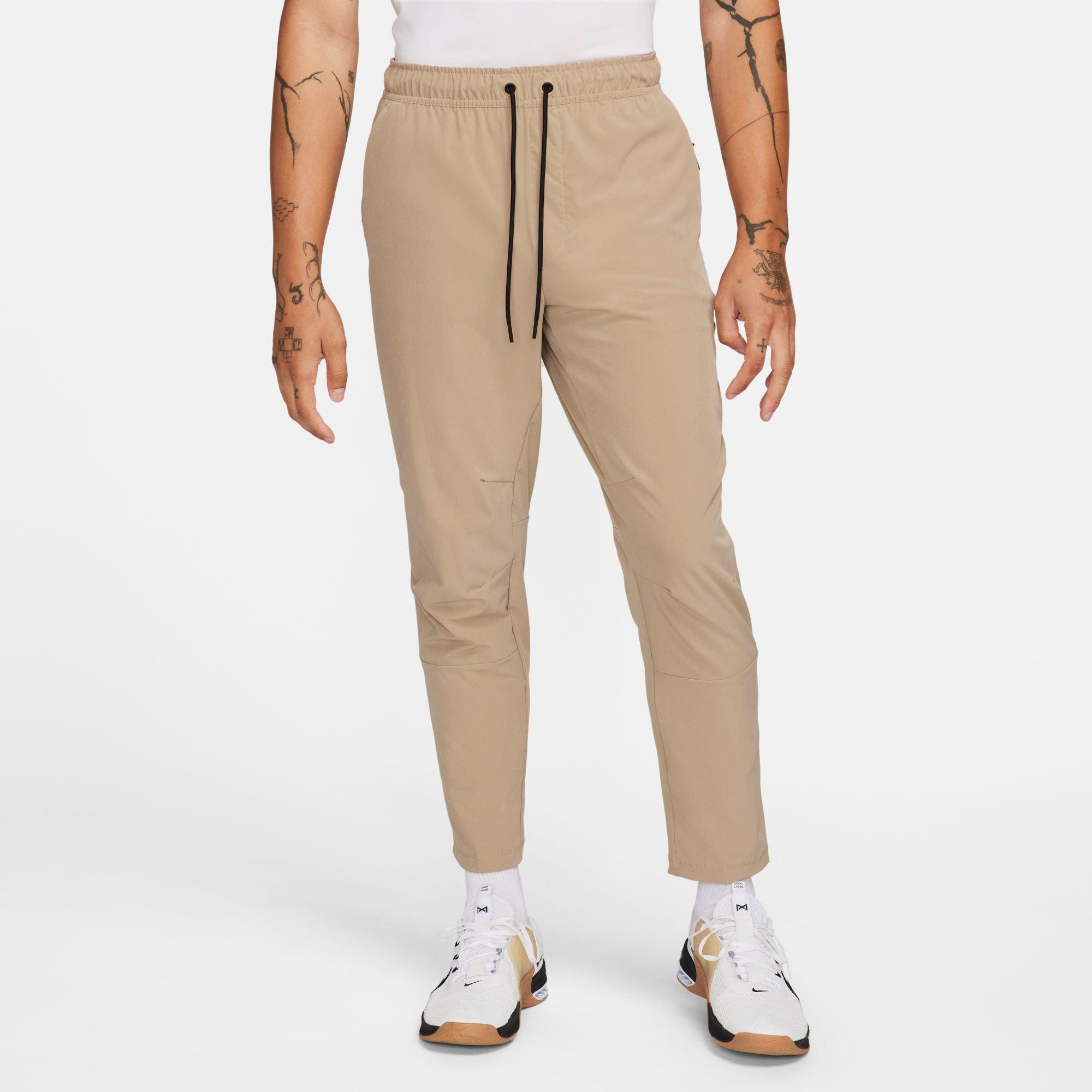 Nike Men's Unlimited Dri-fit Straight Leg Versatile Pants Size Xl Polyester/spandex/fiber In Khaki/black/khaki