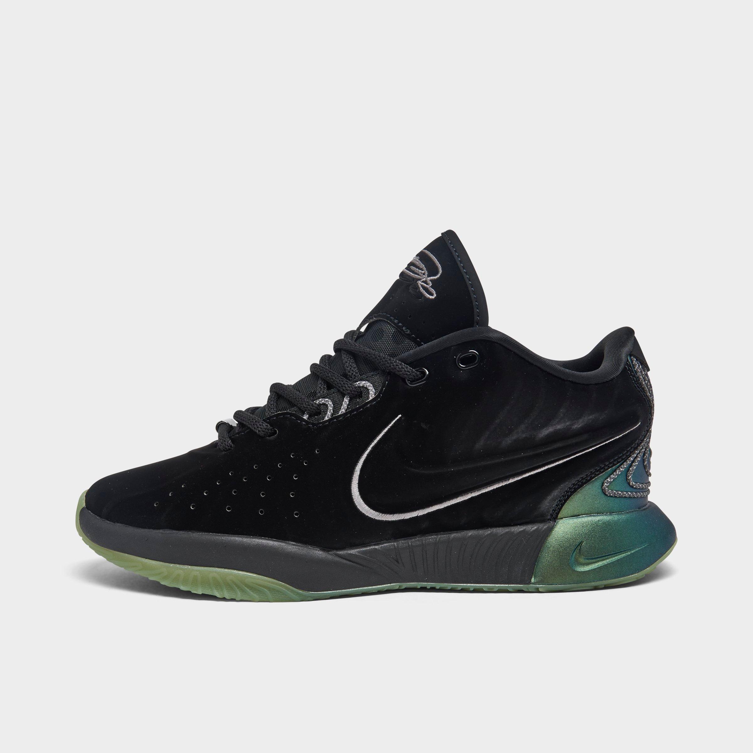 Nike Big Kids' Lebron 21 Basketball Shoes (1y-7y) In Black/metallic Pewter/iron Grey/oil Green
